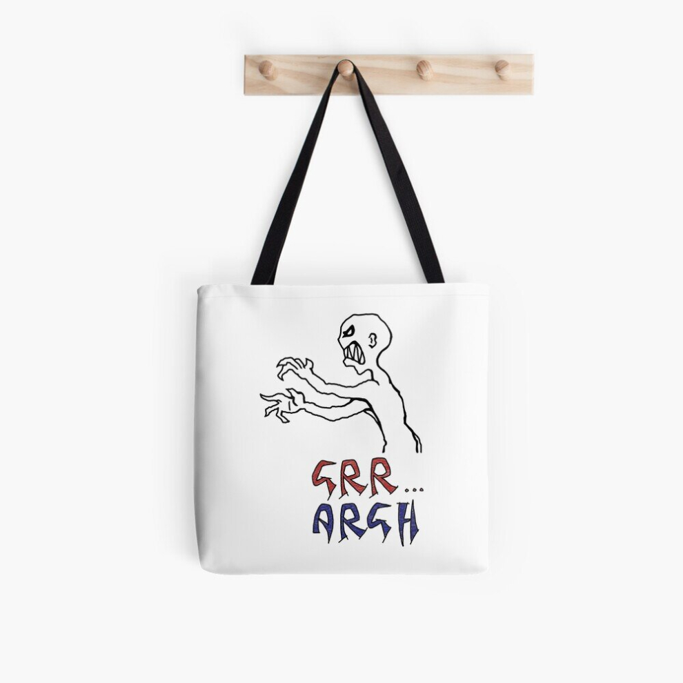 Tote Bags grr...argh with colour Grocery for School Library Gym