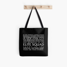 Tote Bags Law and Order:SVU Special Victims Unit Introduction Dick Wolf Grocery for School Library Gym