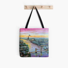 Tote Bags Mary Poppins London Up to the highest height Grocery for School Library Gym