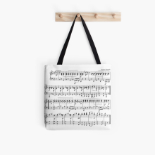 Tote Bags Sheet Music Grocery for School Library Gym