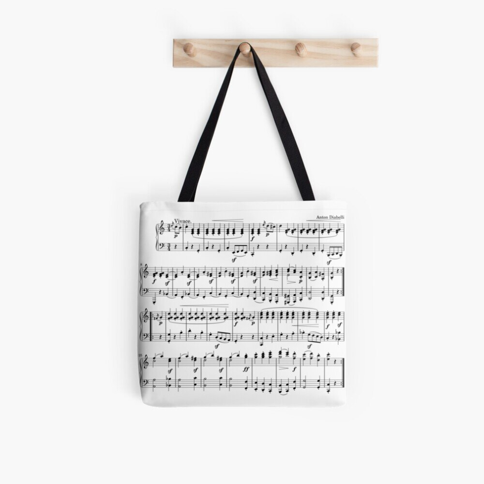 Bearlad Tote Bags Sheet Music Grocery For School Library Gym