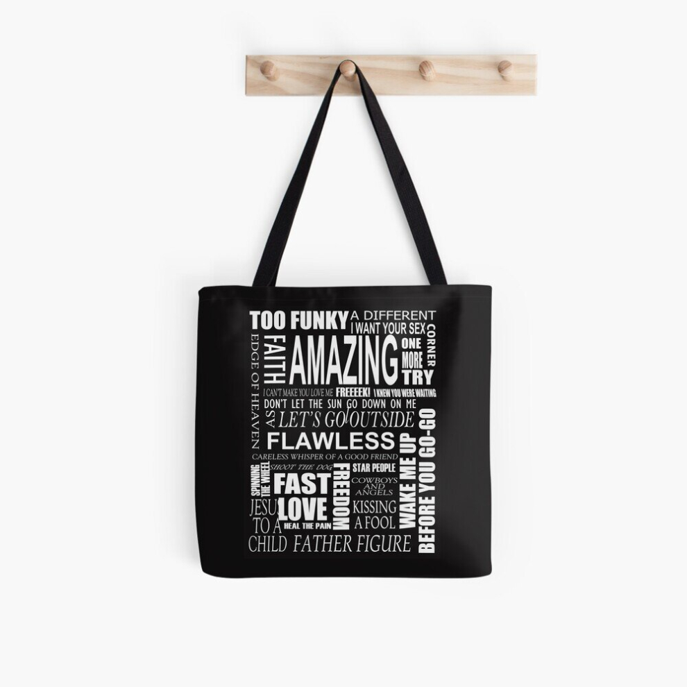 Tote Bags GEORGE MICHAEL LYRICS SONGS Grocery for School Library Gym