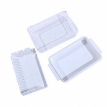 1pc Butter Dish With Lid Dustproof Slice Storage Box Butter Storage Box Plastic Transparent Cheese Crisper With Lid