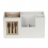 Kitchen Cutlery Holder with Dividers Rack Shelf for Kitchen Table Tableware Holds Fork 6