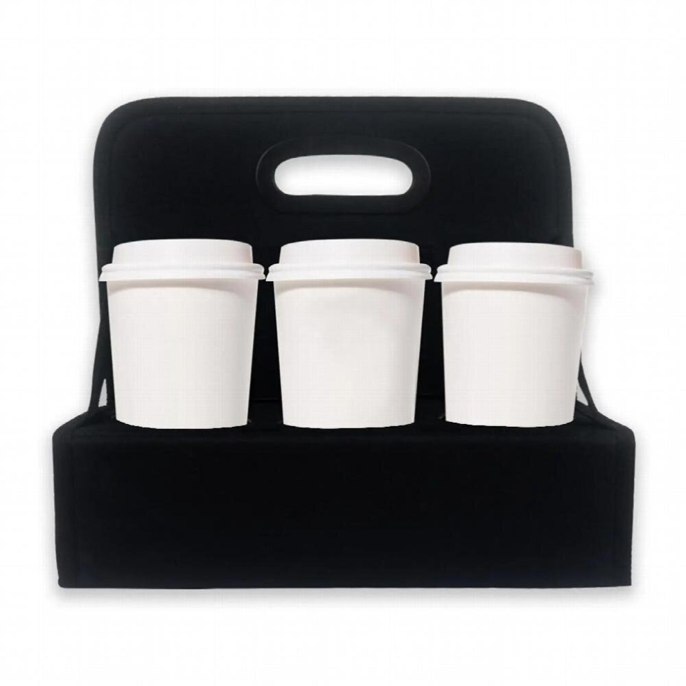 Collapsible Reusable Coffee Cup Holder Purpose Convenient Easy To Carry With Dividers Cup Holder For Picnic Car Brown,Multicoloured 885667358752
