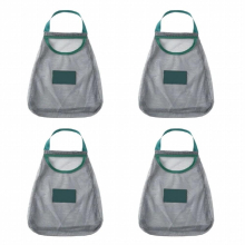 4pcs Reusable Mesh Bags for Fruit and Vegetable Hollow Garlic Storage Net Bags with Handle Kitchen Supply