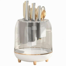 Useful Easy to Clean Chopsticks Rack 360 Degree Rotating Rotatable Cutter Rest Storage Rack Kitchen Organizer Keep Neat