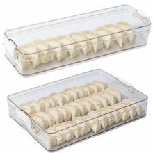 Fridge Storage Box Transparent Stackable Container With Lids Food Countertops Cabinets For Kitchen Fridge Fruits Vegetables