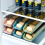 Automatic Rolling Egg Storage Box Plastic Storage Container Kitchen Fridge Organization Eggs Holder Basket Cartons Tray Sliding 4
