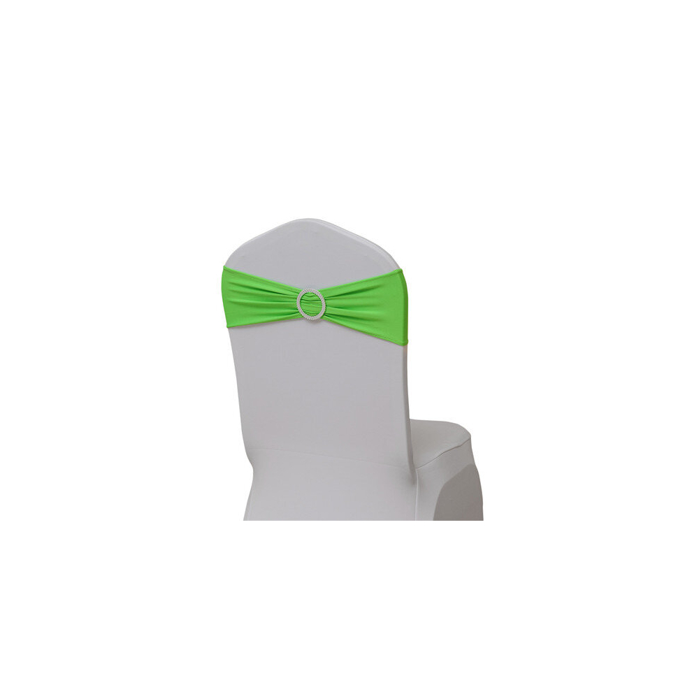 (Fruit green, 30 Pcs) Tretch Lycra Spandex Chair Bands With Buckle Slider For Wedding Decorations Chair Sashes Bow