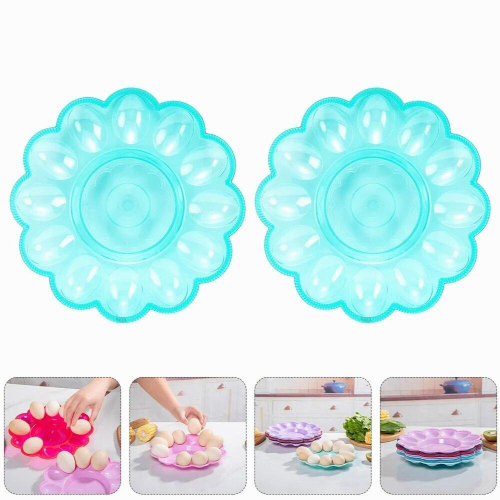 Egg Tray Holder Deviled Plate Storage Container Serving Refrigerator Box Dish Platter Carrier Organizerplasticdisplay Stackable
