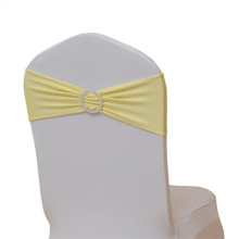 (Light yellow, 10 Pcs) Tretch Lycra Spandex Chair Bands With Buckle Slider For Wedding Decorations Chair Sashes Bow