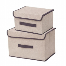 2Pcs Non-woven Fabric Storage Box Wardrobe Clothes Jeans Plants Toy Shoes Storage Organizer Foldable Bins With Lid caja ???????