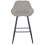 Velluto Velvet Grey Kitchen Bar Stool 6