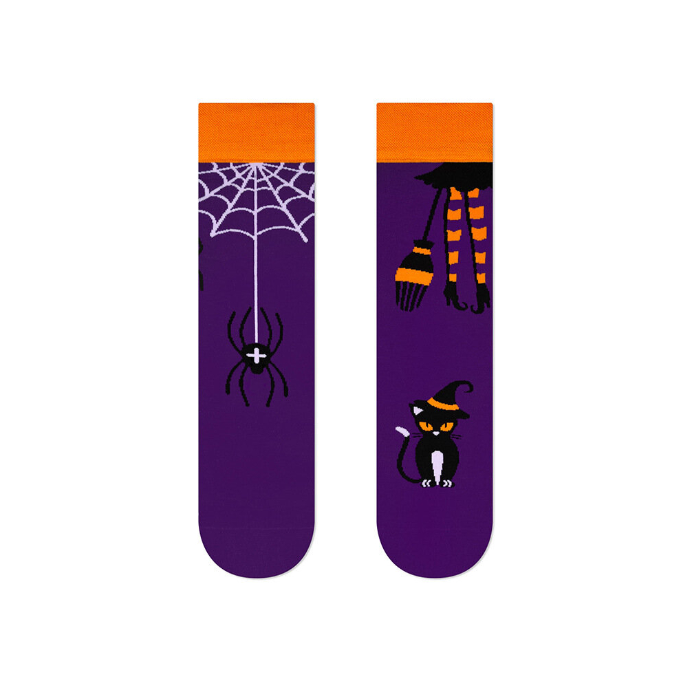 (2) Halloween creative quirky fun jacquard asymmetric ab tide socks men's and women's mandarin ducks cotton socks mid-calf socks,men's socks,women's s-image-OPC-PCS9GSZ-NEW