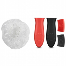 100Pcs Reusable Food Keep Fresh Storage Covers & 1 Set Silicone Handle Holder And Assist Handle Holder