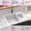 VidaXL vidaXL Kitchen Sink with Overflow Hole Double Basins White Granite Strainer 3