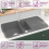 VidaXL vidaXL Granite Kitchen Sink Double Basin Grey Overmount with Basket Strainer 2