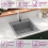 VidaXL vidaXL Granite Kitchen Sink Single Basin Grey Overmount with Basket Strainer 2