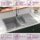 VidaXL vidaXL Granite Kitchen Sink Double Basin Grey Overmount with Basket Strainer 2