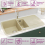 VidaXL vidaXL Granite Kitchen Sink Double Basins White Basket Strainer Basin Bowl 2