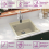 VidaXL vidaXL Granite Kitchen Sink Single Basin Beige Basket Strainer Basin Bowl 2