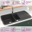 VidaXL vidaXL Granite Kitchen Sink Double Basin Black Overmount with Basket Strainer 2