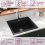 VidaXL vidaXL Granite Kitchen Sink Single Basin Black Overmount with Basket Strainer 2