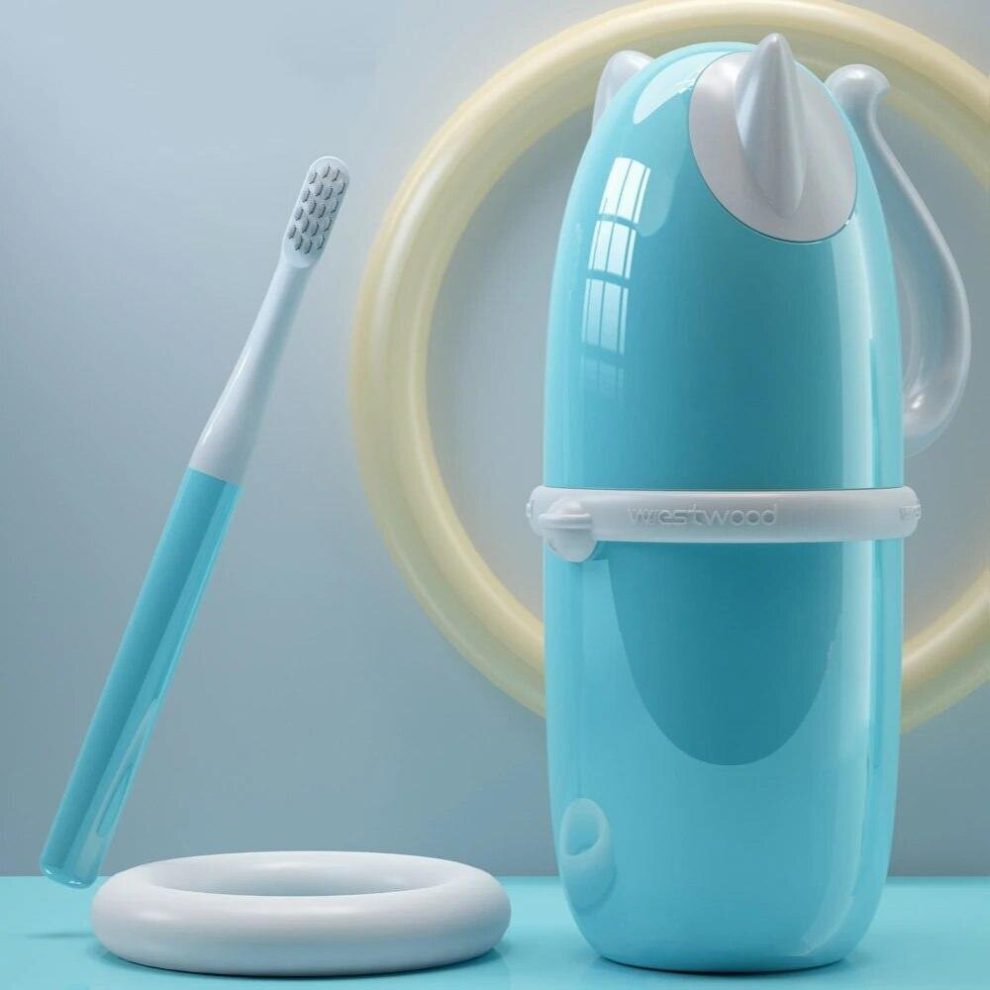 Blue Plastic Travel Toothbrush Case And Carrier Portable Business Trips Toothpaste Organizer Wash Cup Bathroom Accessories Holder