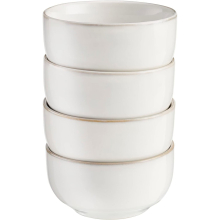 Cooks Professional Set of 4 Nordic Stoneware Dipping Bowls | White