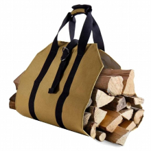Durable Firewood Carrier Bag Sturdy Carrying Wood Storage Bag Stand Up Log Carrier Tote Firewood Bag