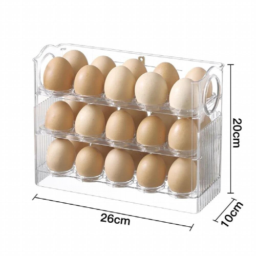 Flip-Type Eggs Storage Rack Eggs Storage Box Stand Egg Holder For Refrigerator Organizer Box Egg Container Fresh Tray Kitchen