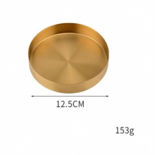 Nordic Round Stainless Steel Storage Trays Style Jewelry Necklace Cosmetic Dessert Plate Home Organizer
