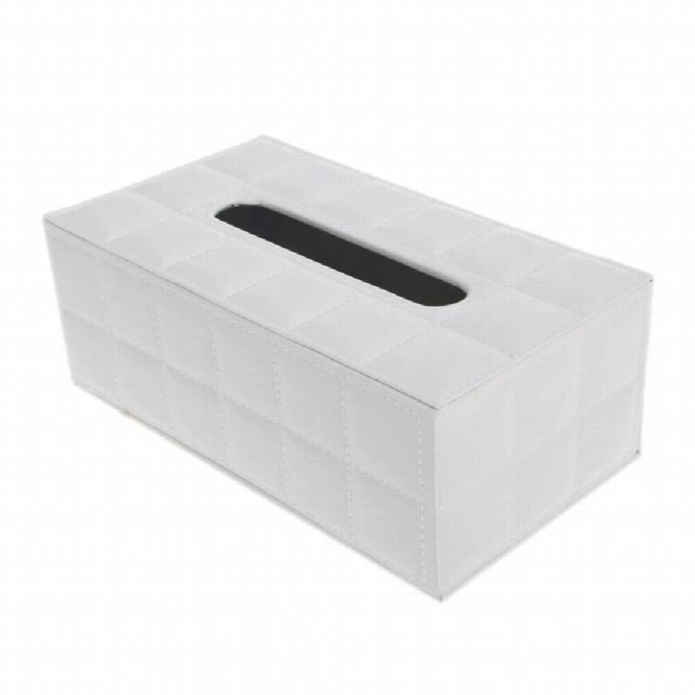 Room Kitchen Car Leather Tissue Box Holder Napkin Paper Cover Rectangle Case Home Car Napkins Holder Home Organizer Decor Multicoloured 885667382184