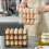 3-Layer Refrigerator Egg Holder Flip Fridge Door Egg Storage Rack Tray Container Space Saver Egg Organizer Box Shelf for Kitchen 4