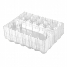 24Pcs Plastic Egg Cartons Bulk Clear Chicken Egg Tray Holder For Family Pasture Chicken Farm Business Market- 12 Grids