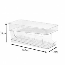 Refrigerator Beverage Beer Storage Box Double-layer Rolling Can Storage Rack Refrigerated Canned Soda Kitchen Finishing Box