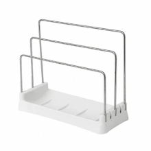 Kitchen Holder Three-bar Japanese Storage Rack Chopping Board Storage Shelf Rack Block Stand Organizer Accessories