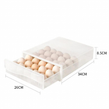 Household Egg Storage Box Single Double Layer Drawer Type Transparent Egg Container for Refrigerator kitchen Storage accessories