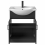 Alpine Black Freestanding Vanity Unit with Basin - 650mm 5