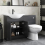 Alpine Black Toilet & Basin Vanity Unit Combination 1150mm 3