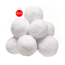 (2 Packs – 8 Snowballs) Fake Snowballs Naughty Elf Christmas Tree Shelf Decorations White Soft Displays