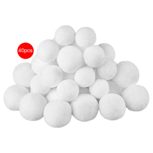 (10 Packs – 40 Snowballs) Fake Snowballs Naughty Elf Christmas Tree Shelf Decorations White Soft Displays