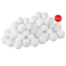 (20 Packs – 80 Snowballs) Fake Snowballs Naughty Elf Christmas Tree Shelf Decorations White Soft Displays