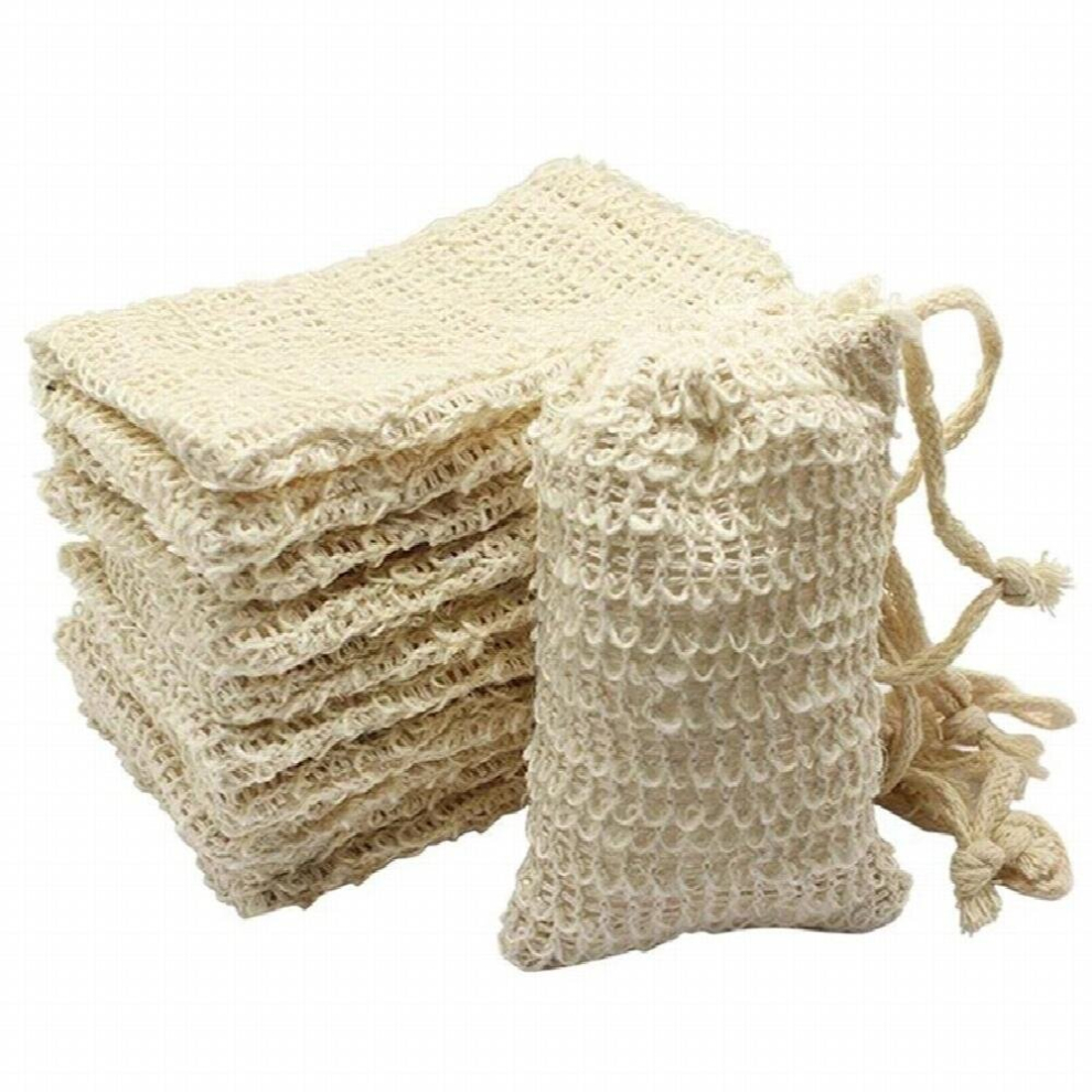 30 Pack Natural Sisal Soap Bag Exfoliating Soap Saver Pouch Holder