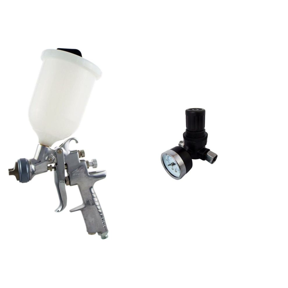 Anest Iwata Az3 Hte2 1.5Mm Gravity Spray Gun + Akulon Cup & Air Regulator Gauge 3873327346499
