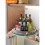 kitchen storage tray rotatable spices organizer kitchen large capacity cosmetics fruit drinks plastic organizers tray 4