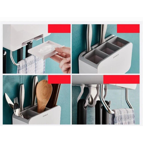 1 Pcs Multifunction Plastic Shelving Dish Chopsticks Cutlery Storage Rack Drain Holder Strainer Stand Creative Kitchen Tools 2
