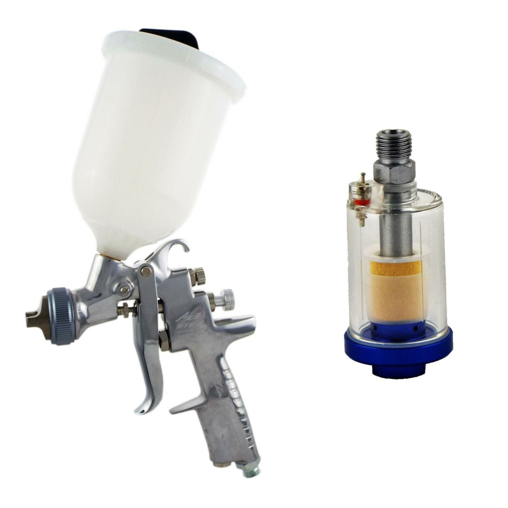 Photos - Other Hand Tools Anest Iwata AZ3 HTE2 1.5mm Gravity Spray Gun + Akulon Cup & Mini Water Filter AZ3-1.5/FILTER