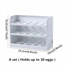 Lip-Type Egg Storage Box Refrigerator Side Door Egg Tray Fresh-keeping Rack Space Saver Kitchen Accessories Organizers Holder